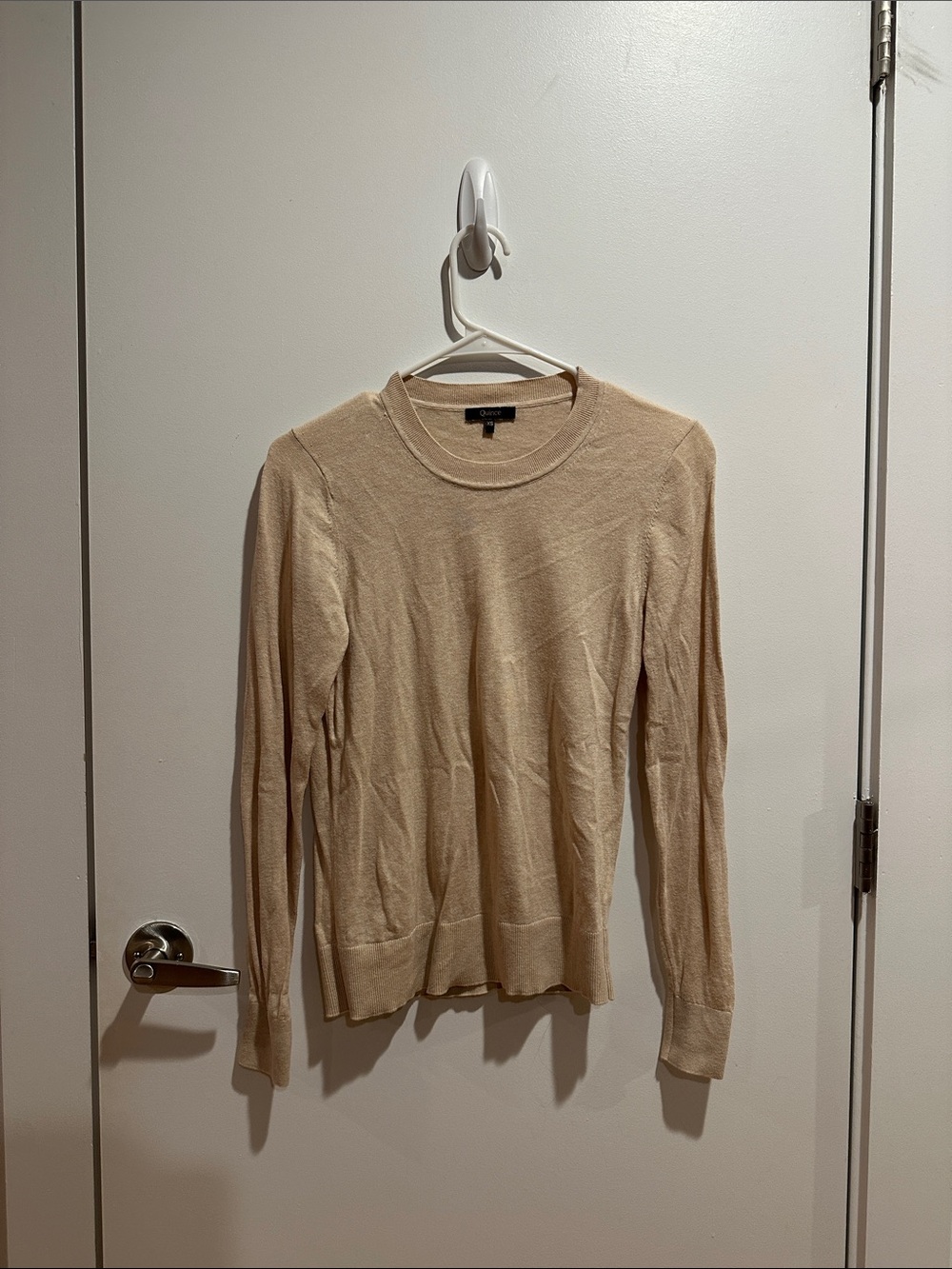 Quince Classic Lightweight Crewneck Sweater - Beige